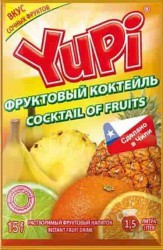 Растворимый напиток YUPI Фруктовый коктейль 15г