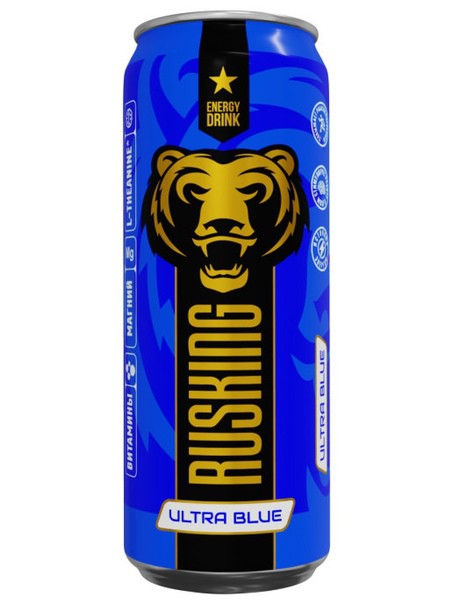 Энергетический напиток RusKing Ultra Blue 0,45 л