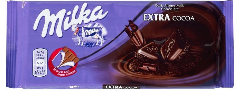 Milka Шоколад - Экстра Какао Дарк 100 гр