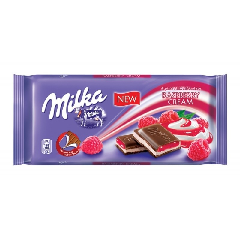 Шоколад Милка - Малиновый крем 100гр
